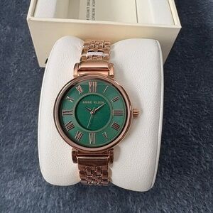 Anne Klein 32mm Rose Gold and Green Women's Watch